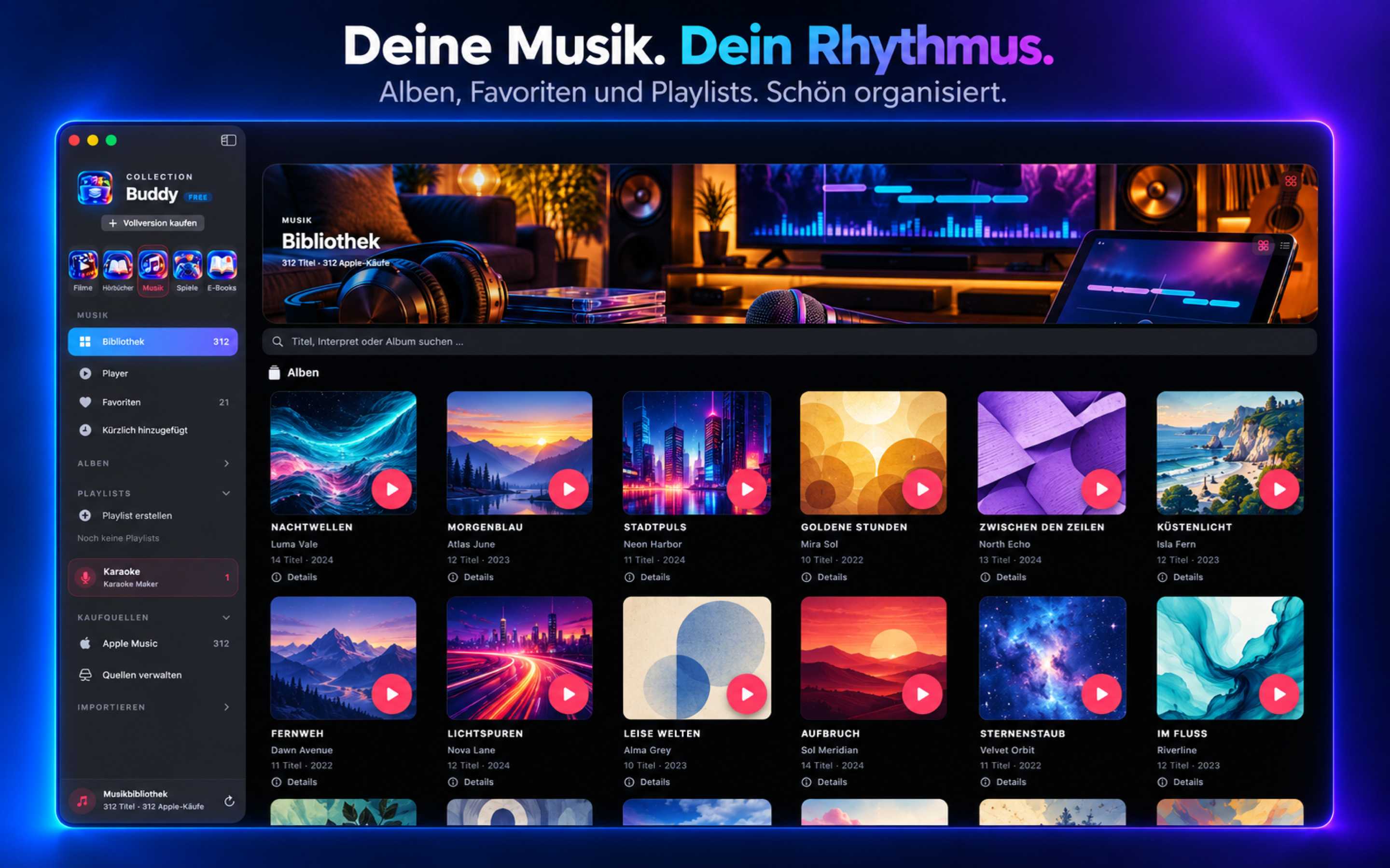 Musikbibliothek in Collection Buddy