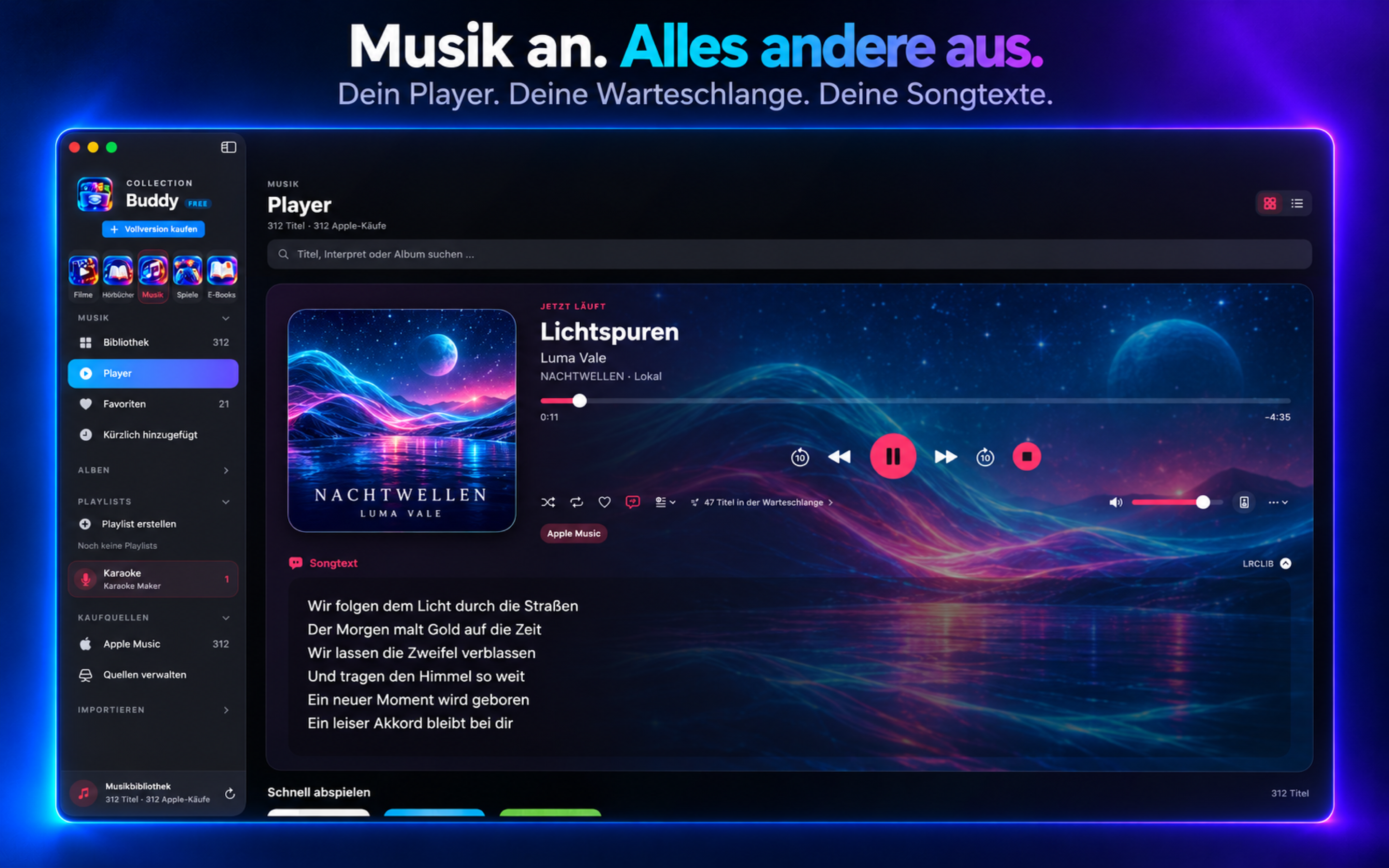 Musikplayer in Collection Buddy